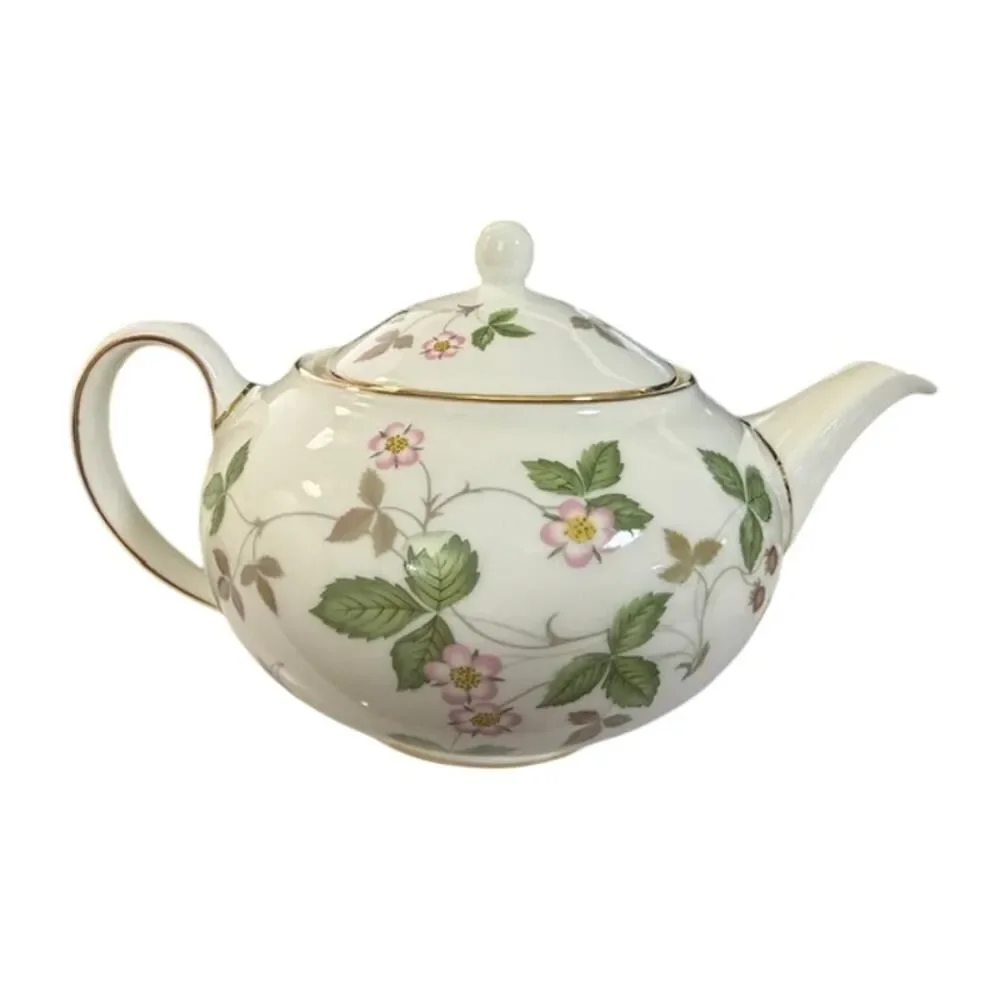 Wedgwood Wild Strawberry Large Teapot - Fine Bone China - England